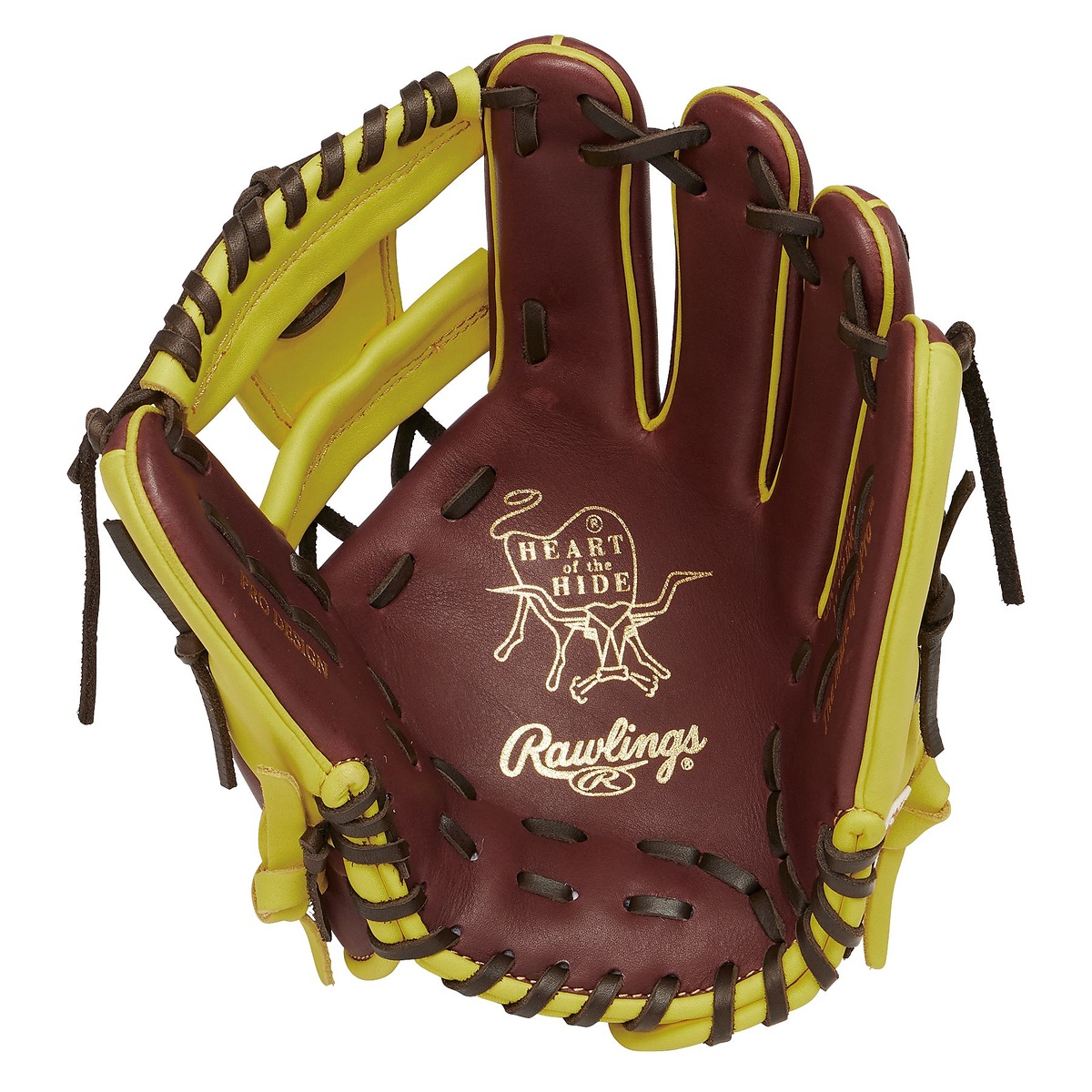 軟式 HOH MLB COLOR SYNC(エイチオーエイチエムエルビーカラーシンク)N52W-チョコ/イエロー