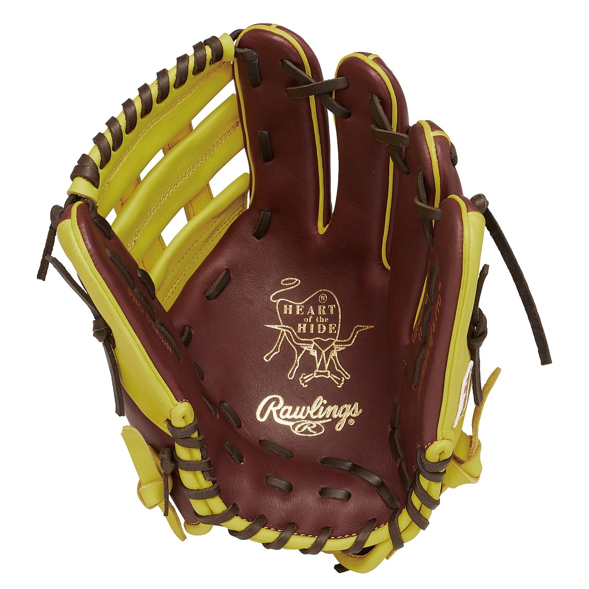 軟式 HOH MLB COLOR SYNC(エイチオーエイチエムエルビーカラーシンク)934FS-チョコ/イエロー