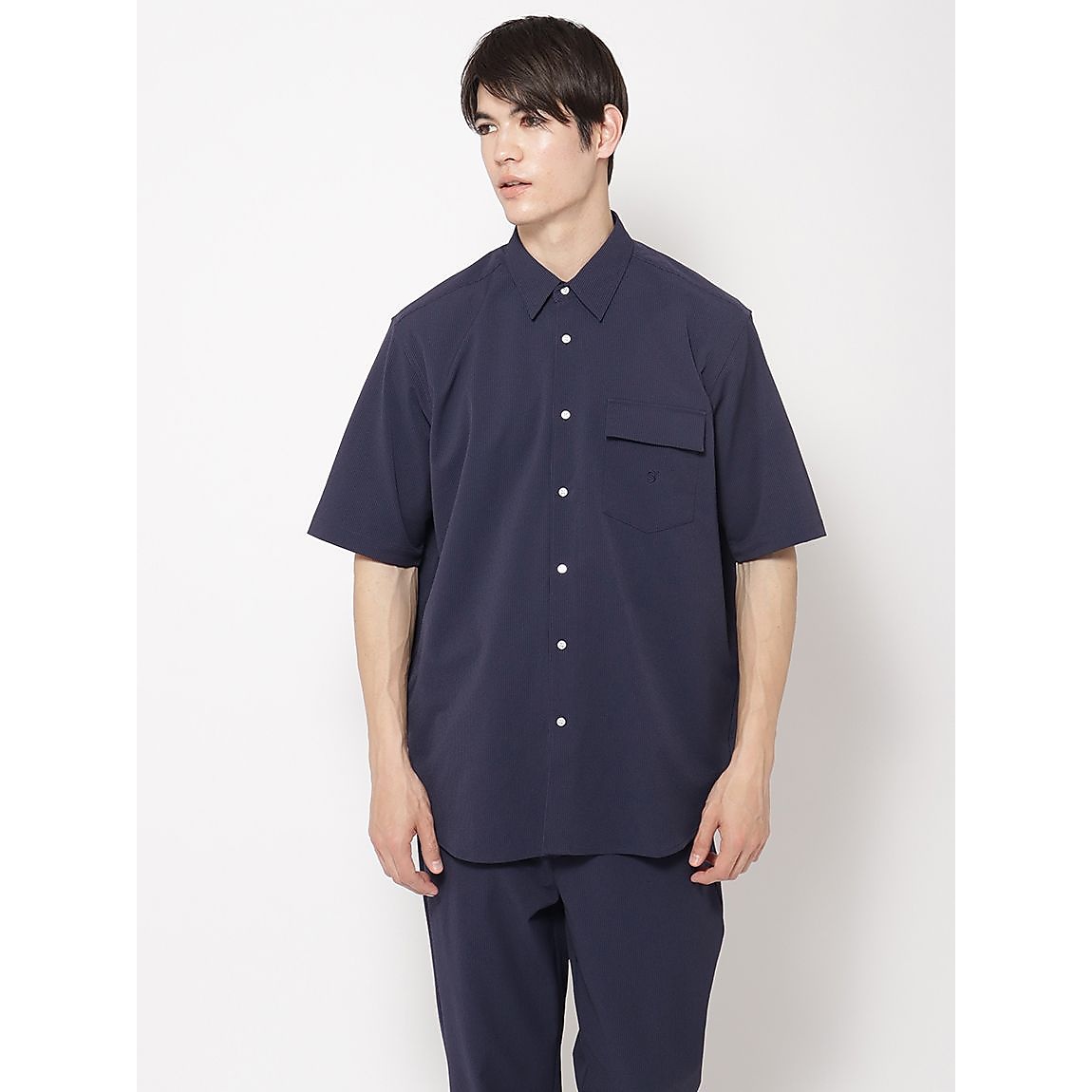 ミニサッカーストライプ 半袖シャツ MENS