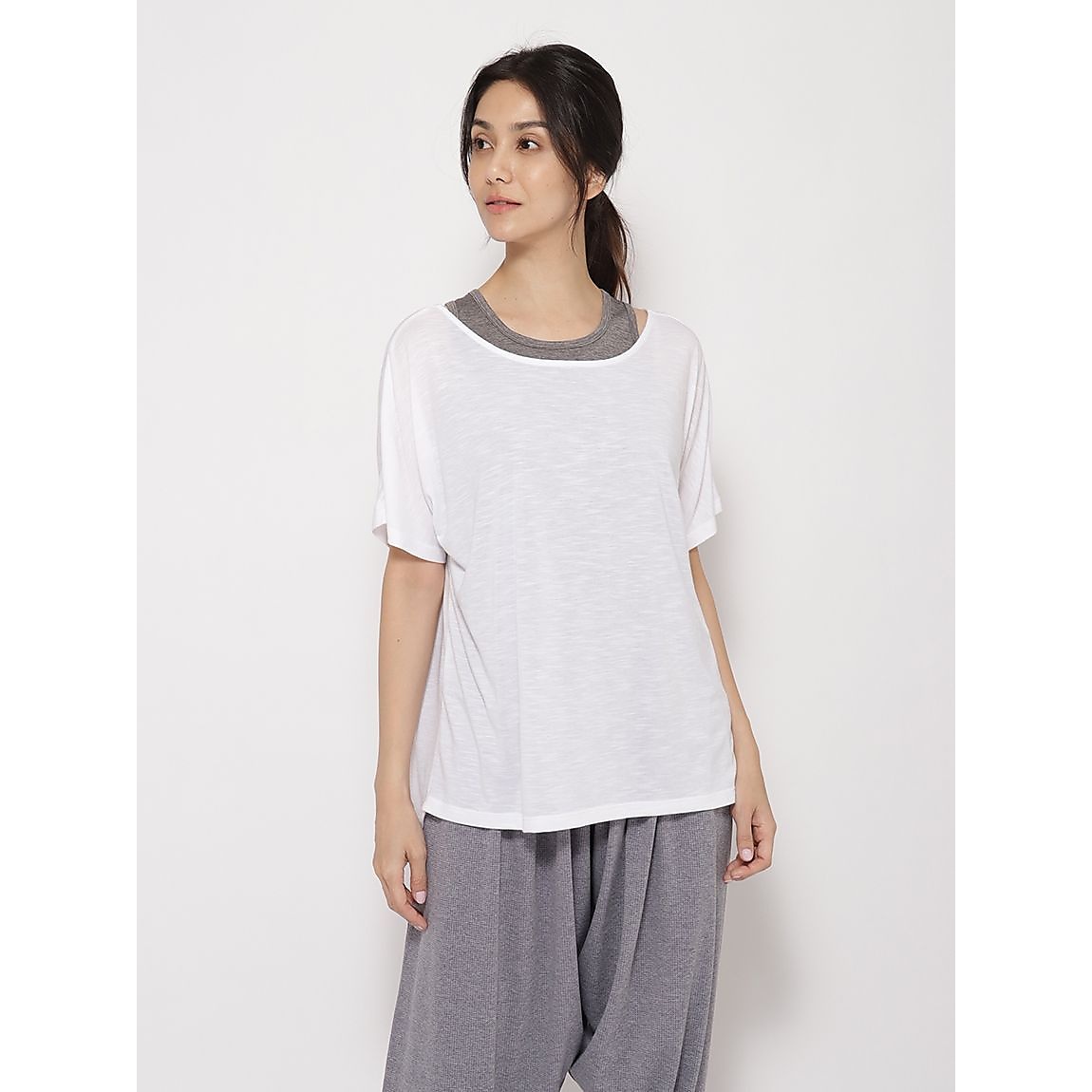 スラブ天竺×カチオン杢天竺 Tシャツ & タンク LADIES