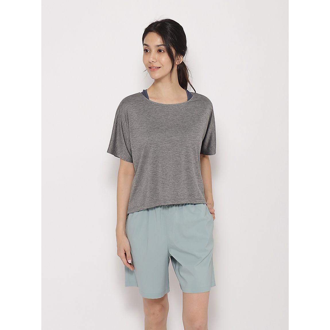 カチオン杢天竺 ドルマンTシャツ LADIES