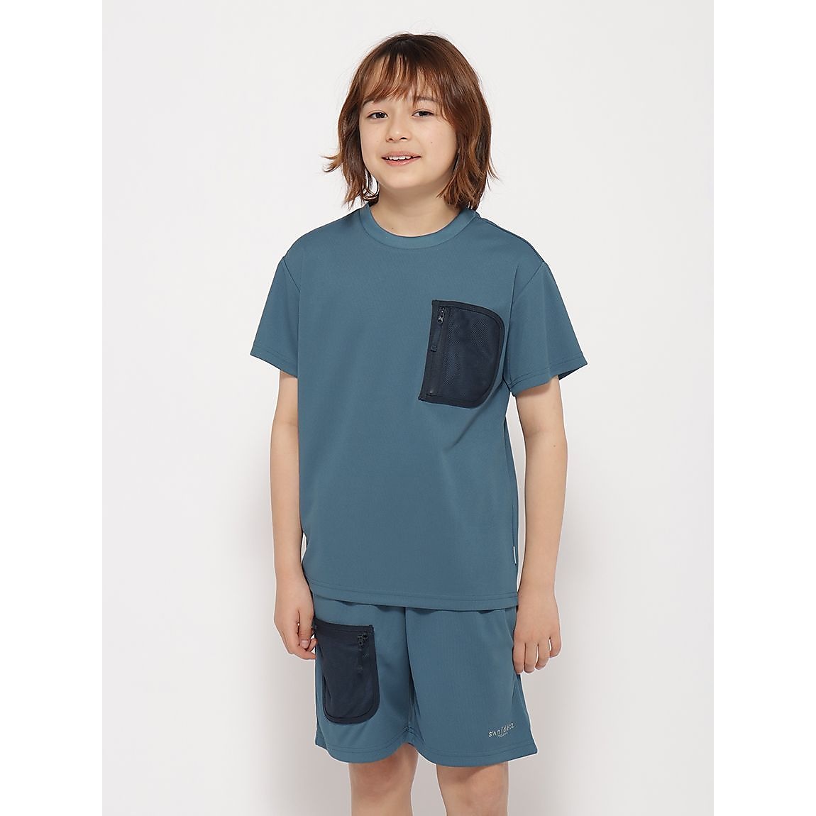 PEメッシュスムース メッシュポケットTシャツ JUNIOR
