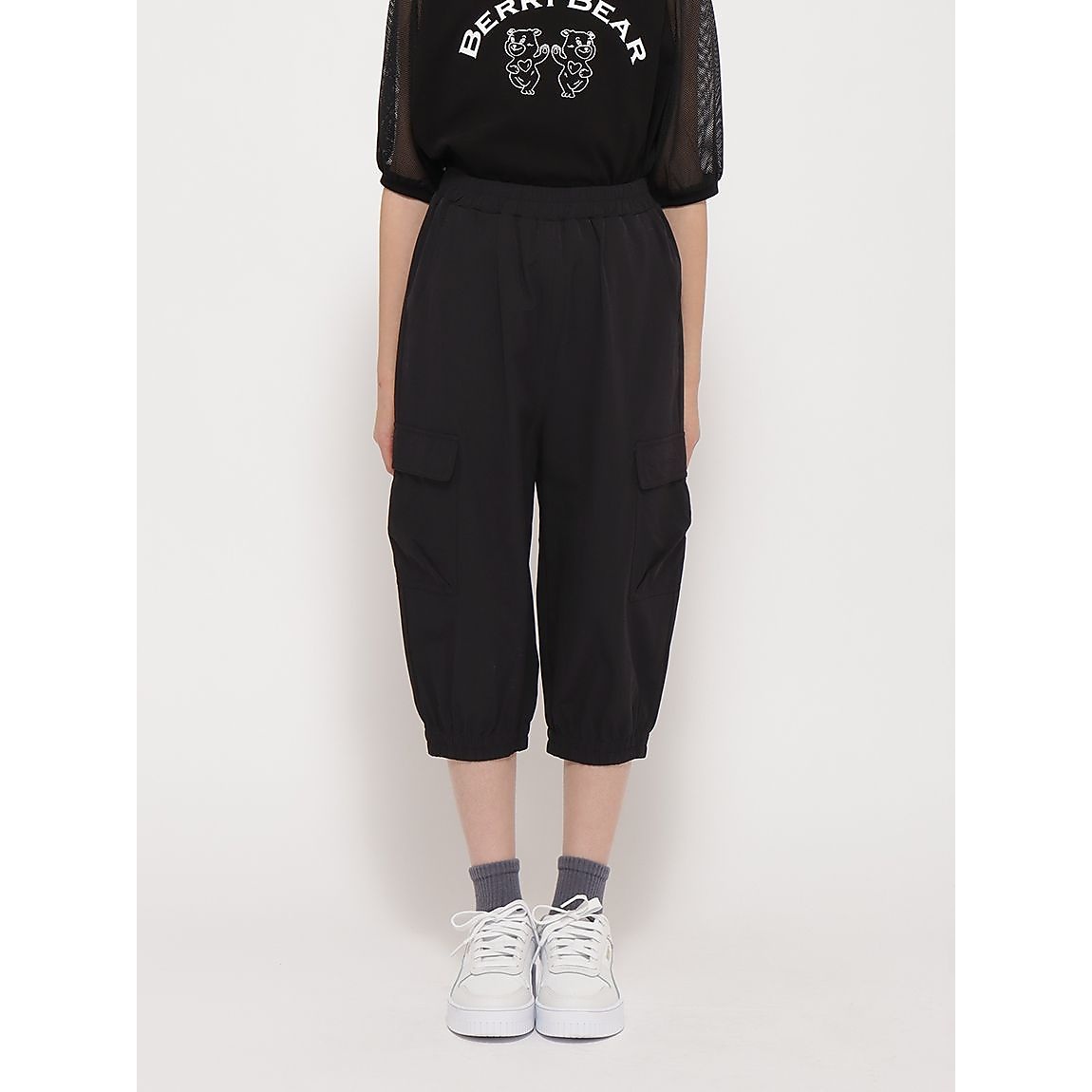 ナイロンストレッチ クロップトカーゴパンツJUNIOR