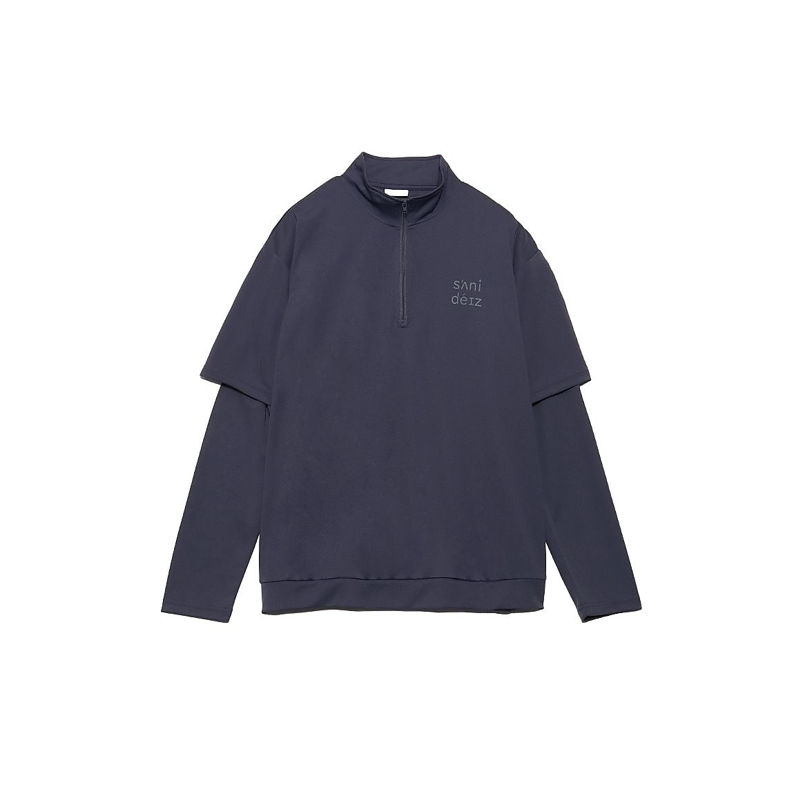 ハニカムメッシュスム-ス for GOLF ハーフジップ裾リブ＆長袖 MENS