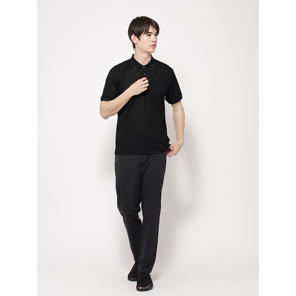 軽量ワッフルジャージ ポロシャツ半袖 MENS