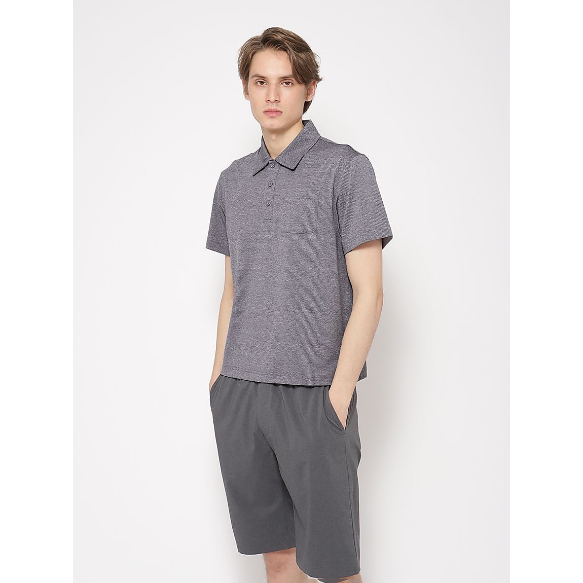 ナイロンメッシュジャージ ポロシャツ半袖 MENS