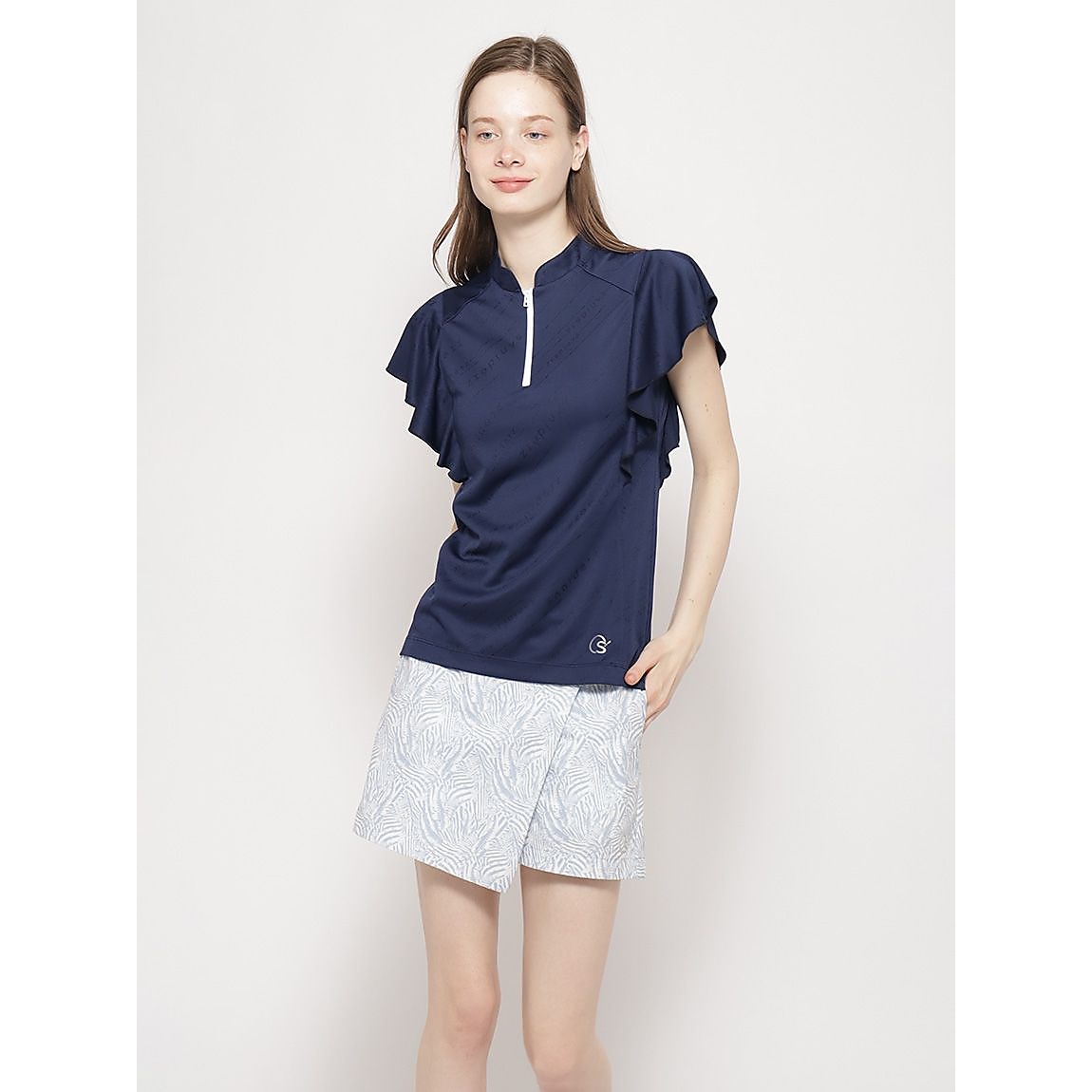 ポリエステルスムース for GOLF ロゴ JQフリルTシャツ LADIES