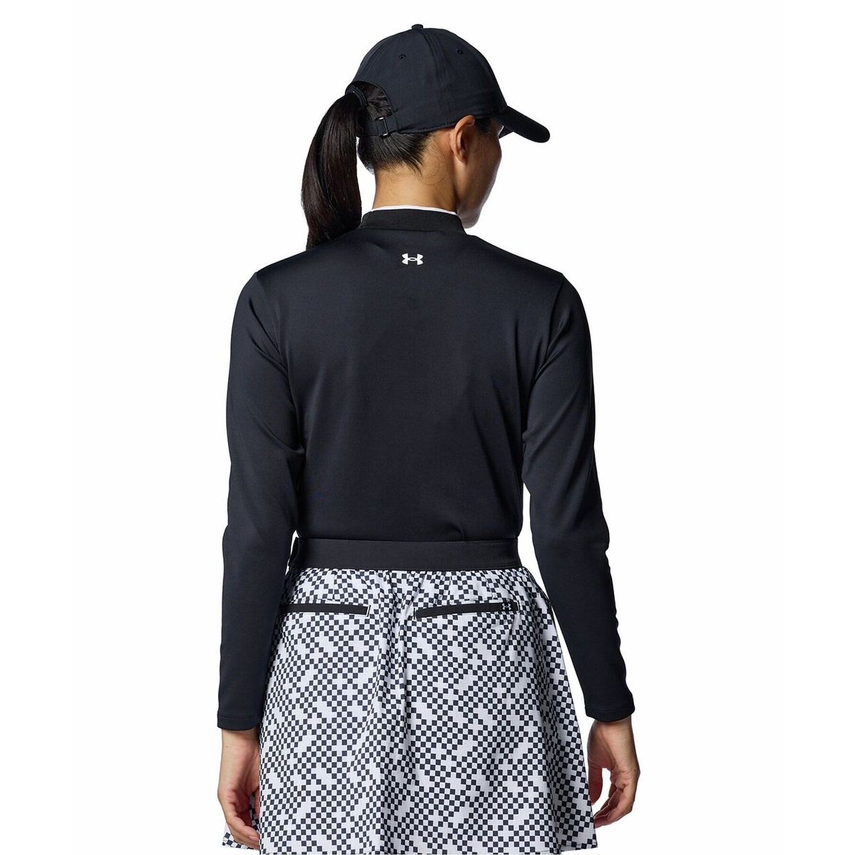 UA W Armour Knit LS Mock