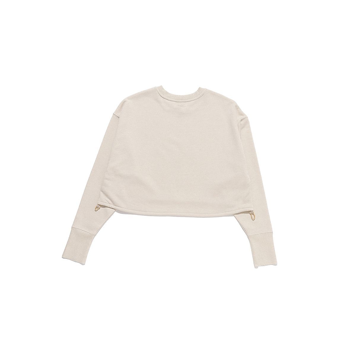 ラメ裏毛クロップドプルオーバー