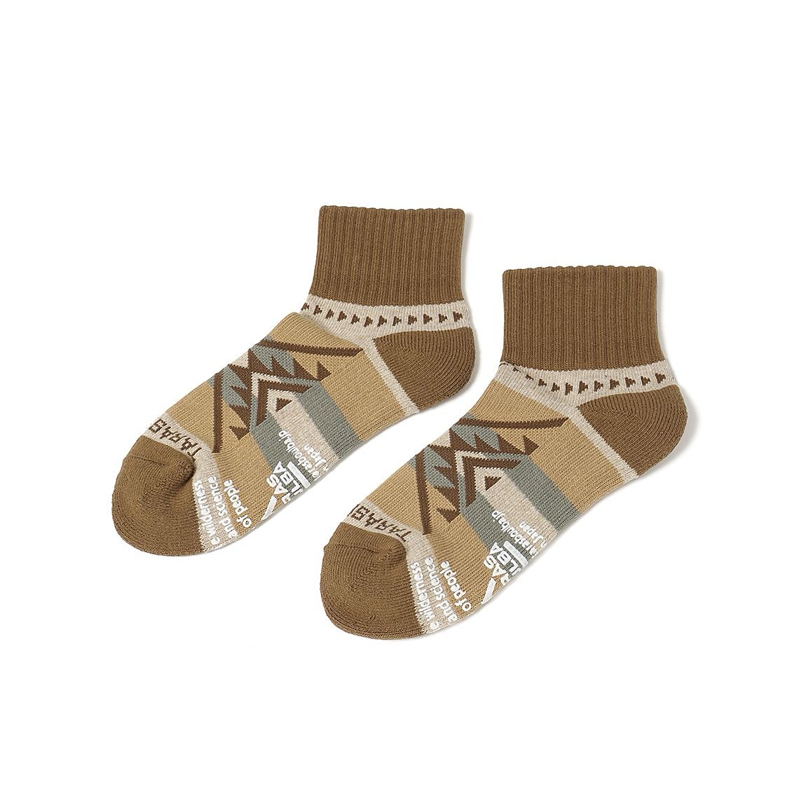 レディース ネイティブ柄ローゲージショートソックス