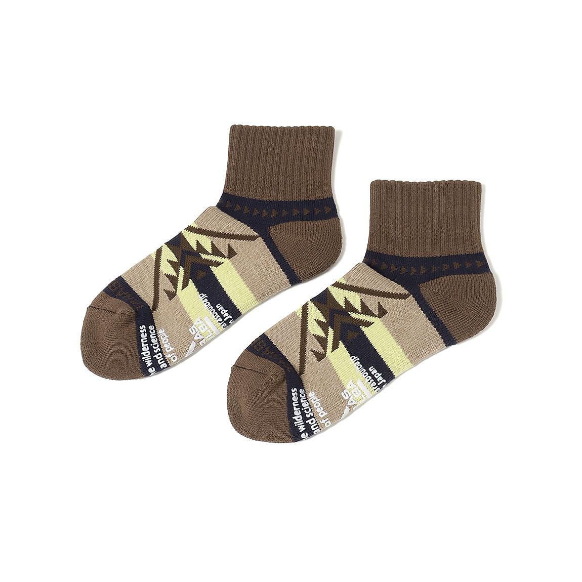 レディース ネイティブ柄ローゲージショートソックス