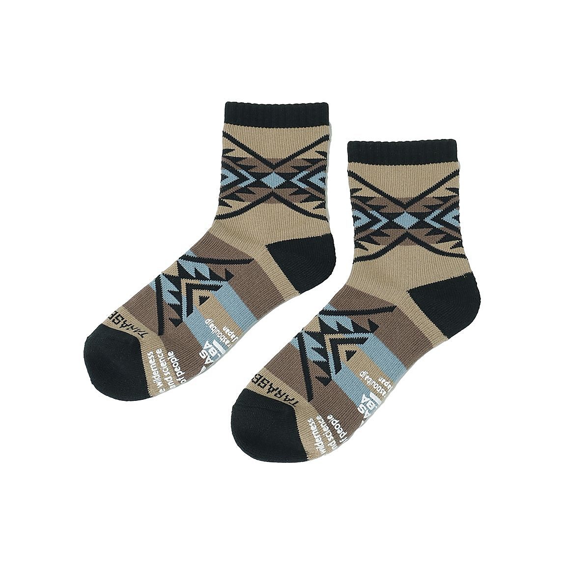 ネイティブ柄ローゲージミドルソックス