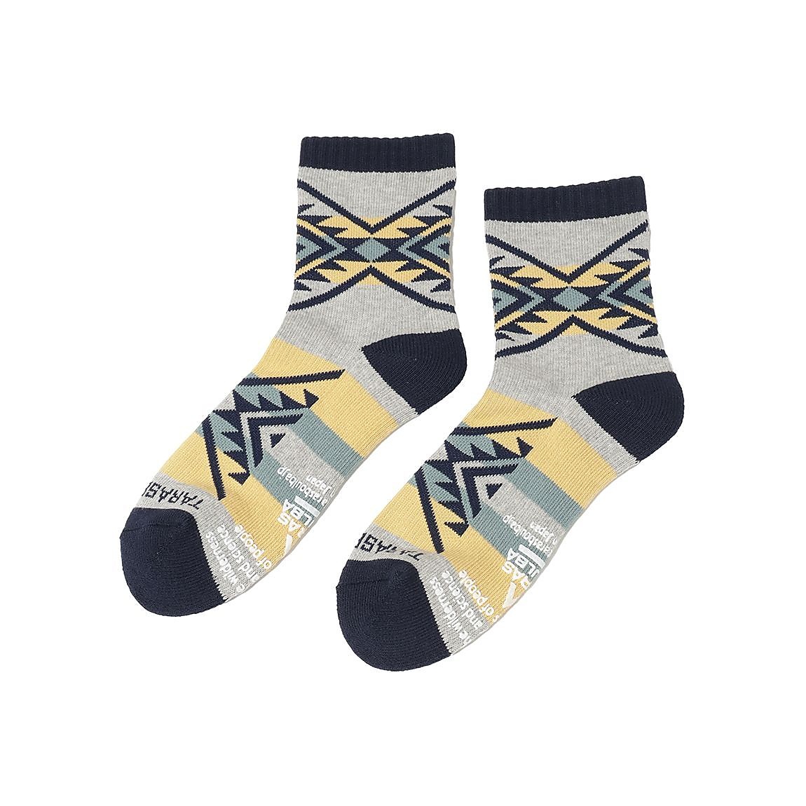 ネイティブ柄ローゲージミドルソックス