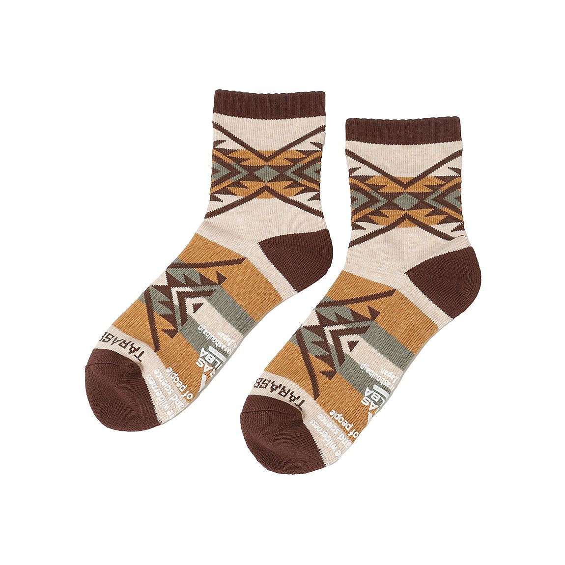 ネイティブ柄ローゲージミドルソックス