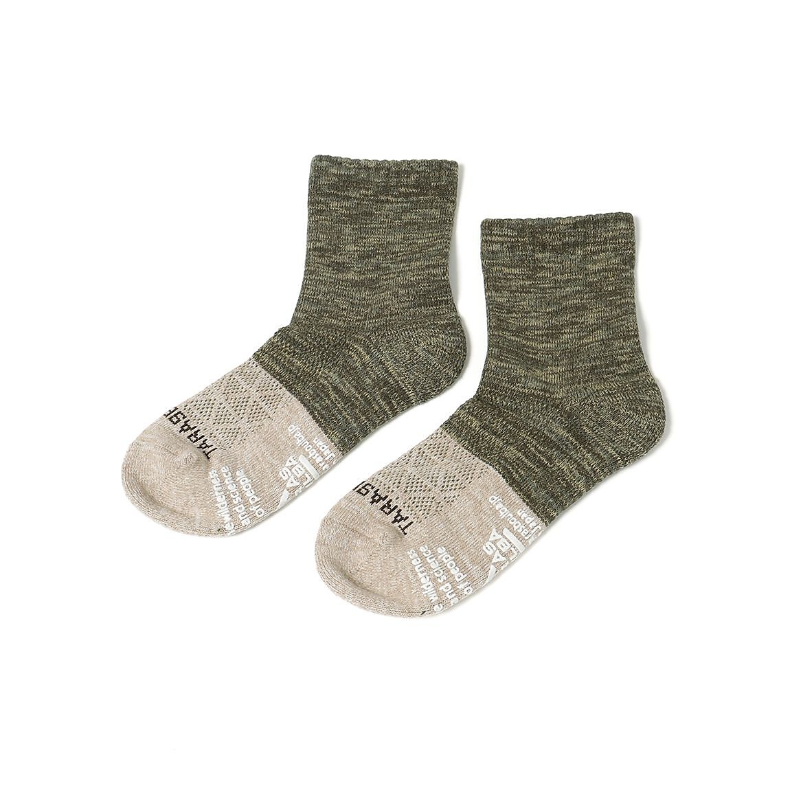 レディース 2面切替ローゲージミドルソックス