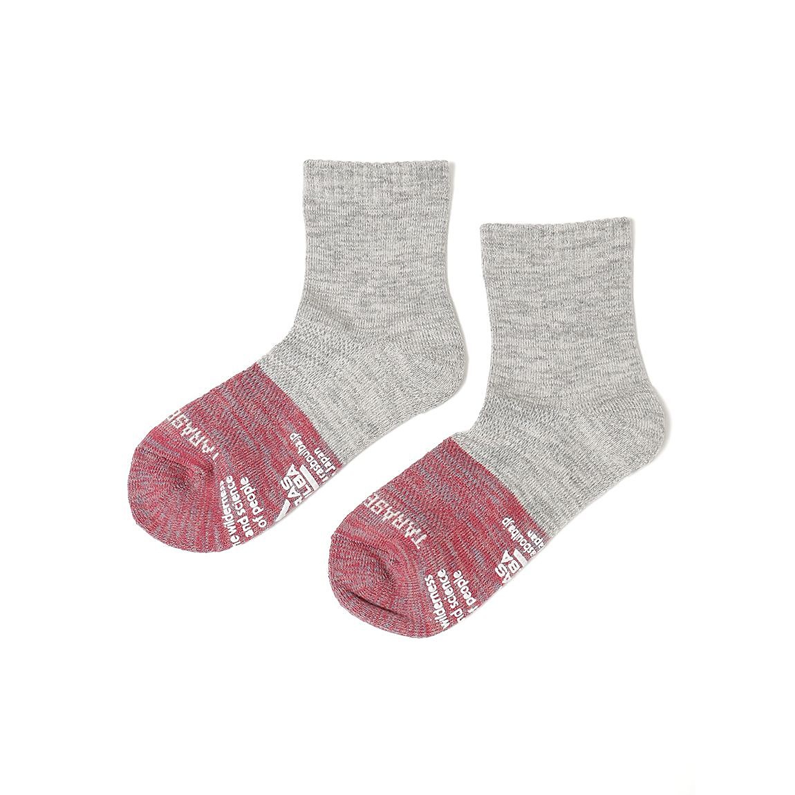 レディース 2面切替ローゲージミドルソックス