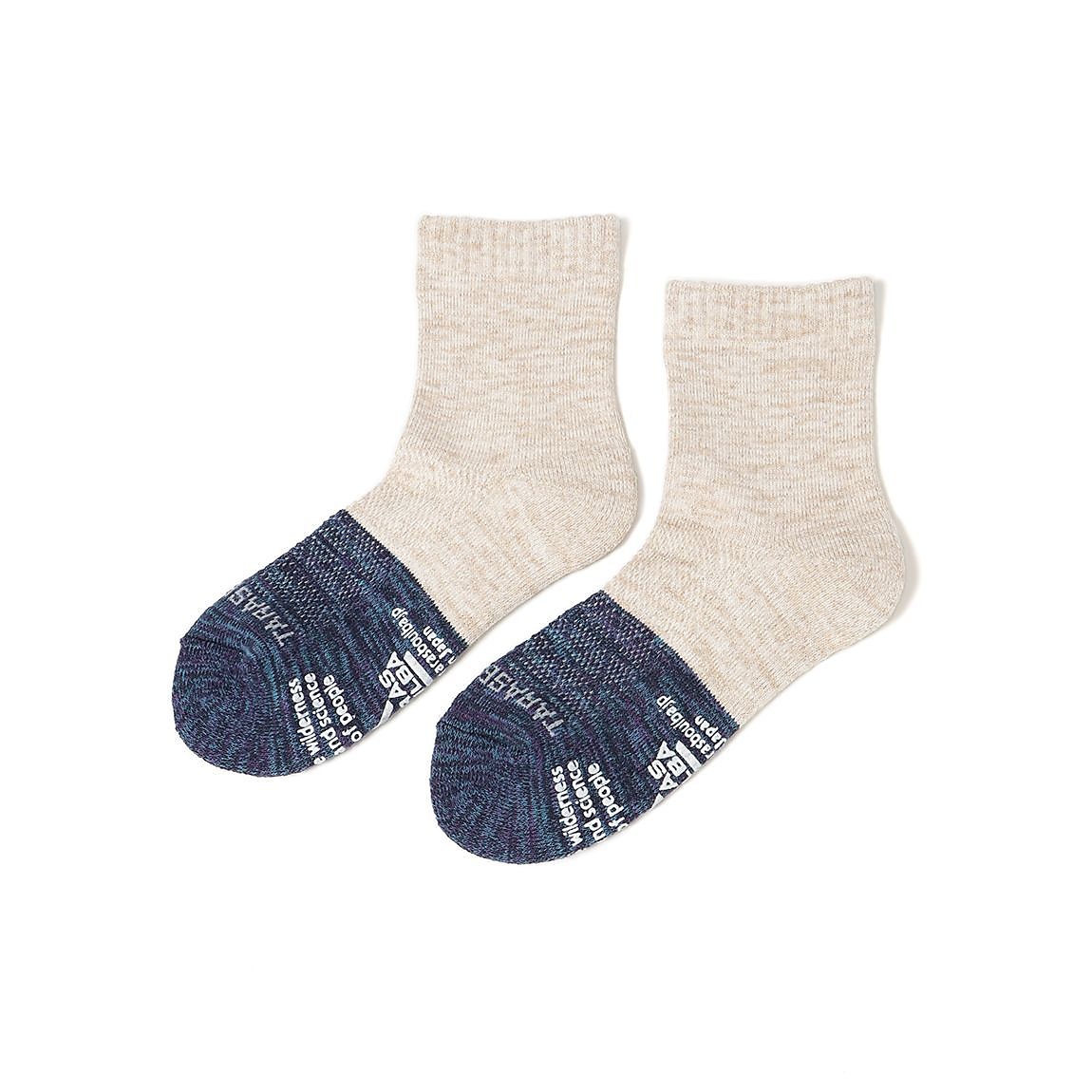 レディース 2面切替ローゲージミドルソックス