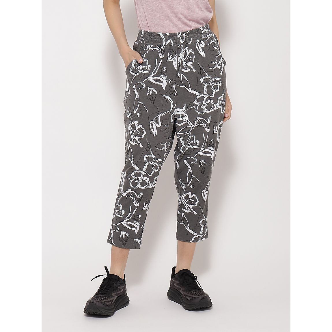 ポリエステルレーヨン天竺 プリントイージーパンツLADIES