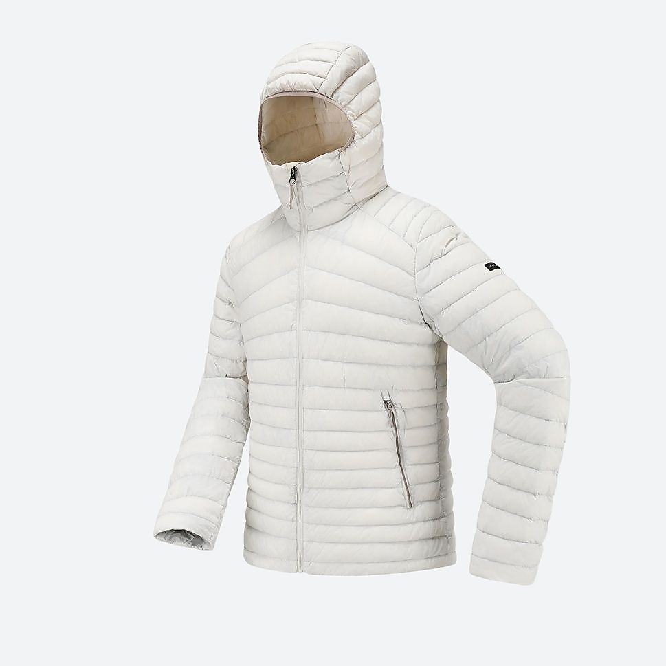 FORCLAZメンズダウンジャケット フード付きTREK100 BEG