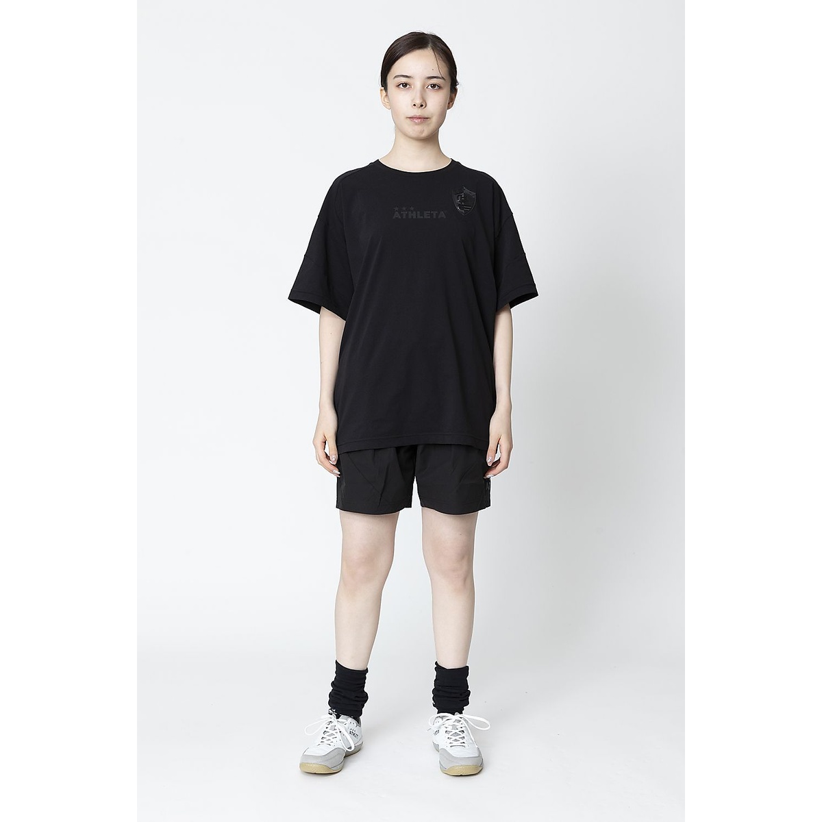 FCA ドライフェザーカラーブロックプラシャツBLK