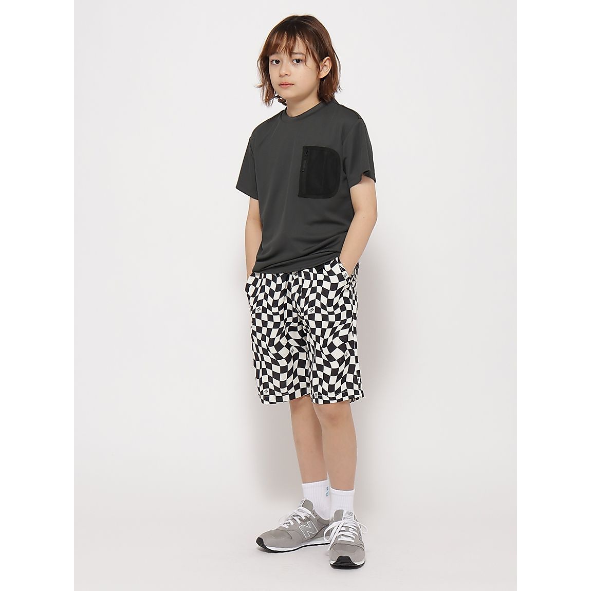 PEメッシュスムース メッシュポケットTシャツ JUNIOR