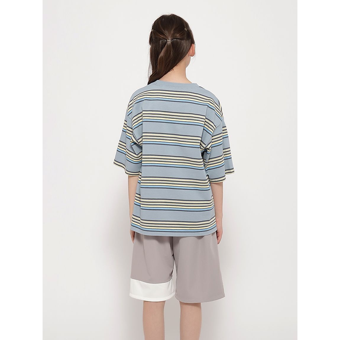 「Berry Bear」シリーズ マルチボーダーTシャツ JUNIOR