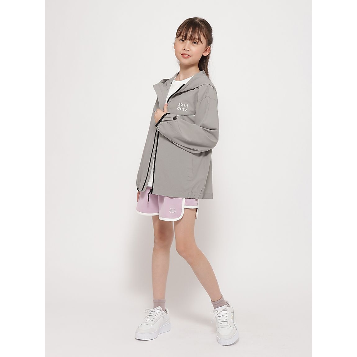 ソフトナイロンストレッチ フーディージャケット JUNIOR