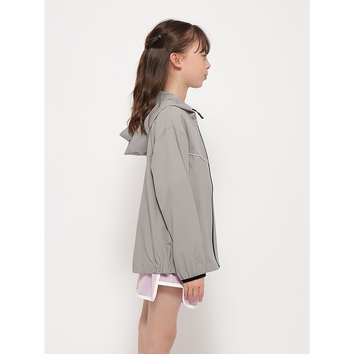 ソフトナイロンストレッチ フーディージャケット JUNIOR