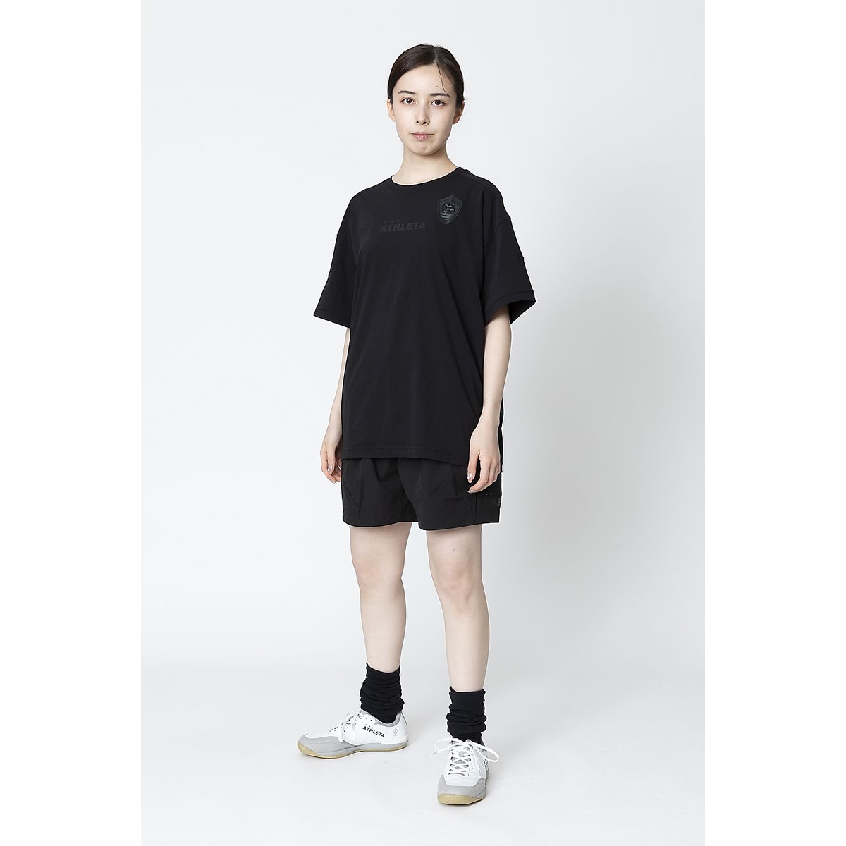 FCA ドライフェザーカラーブロックプラシャツBLK