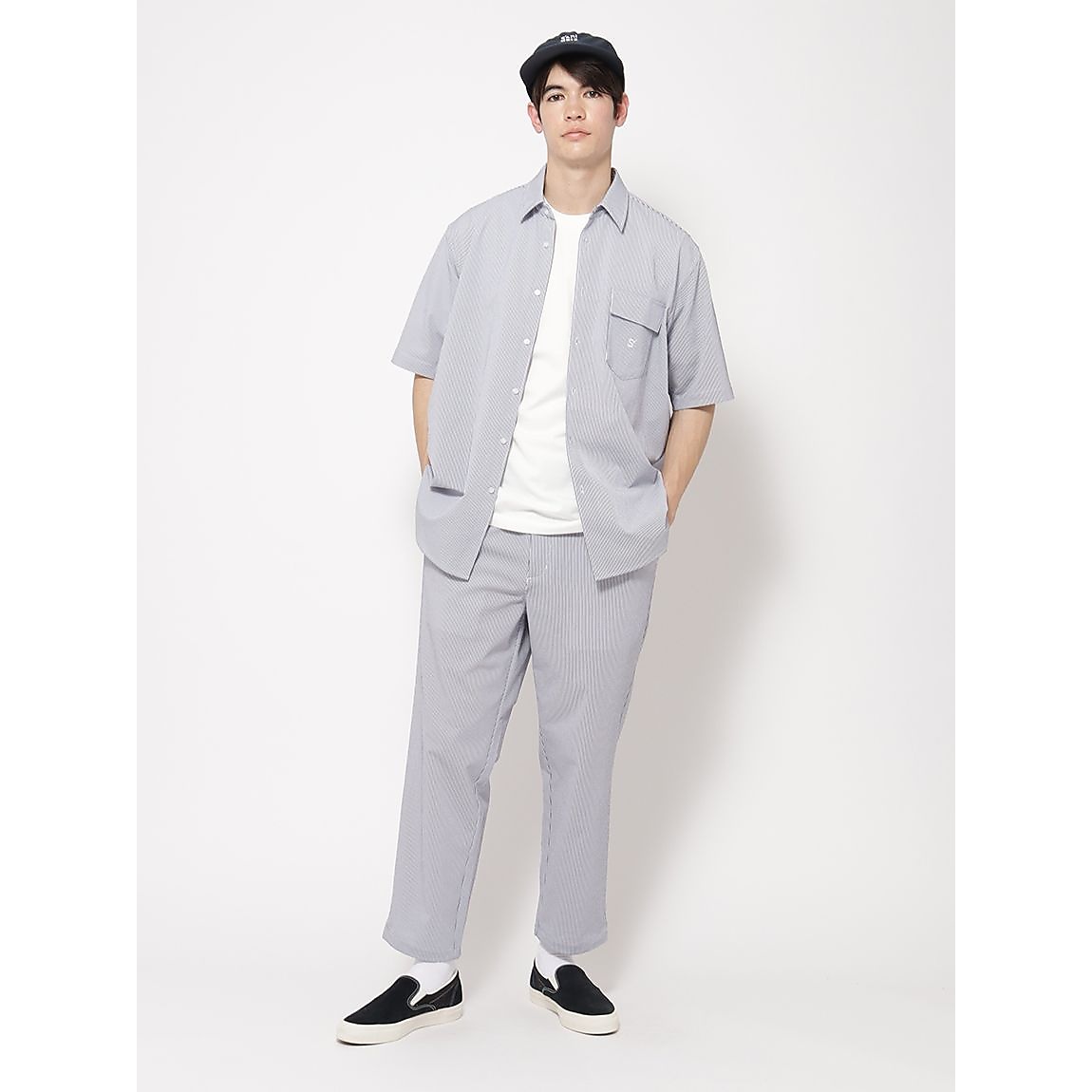 ミニサッカーストライプ イージーパンツ MENS