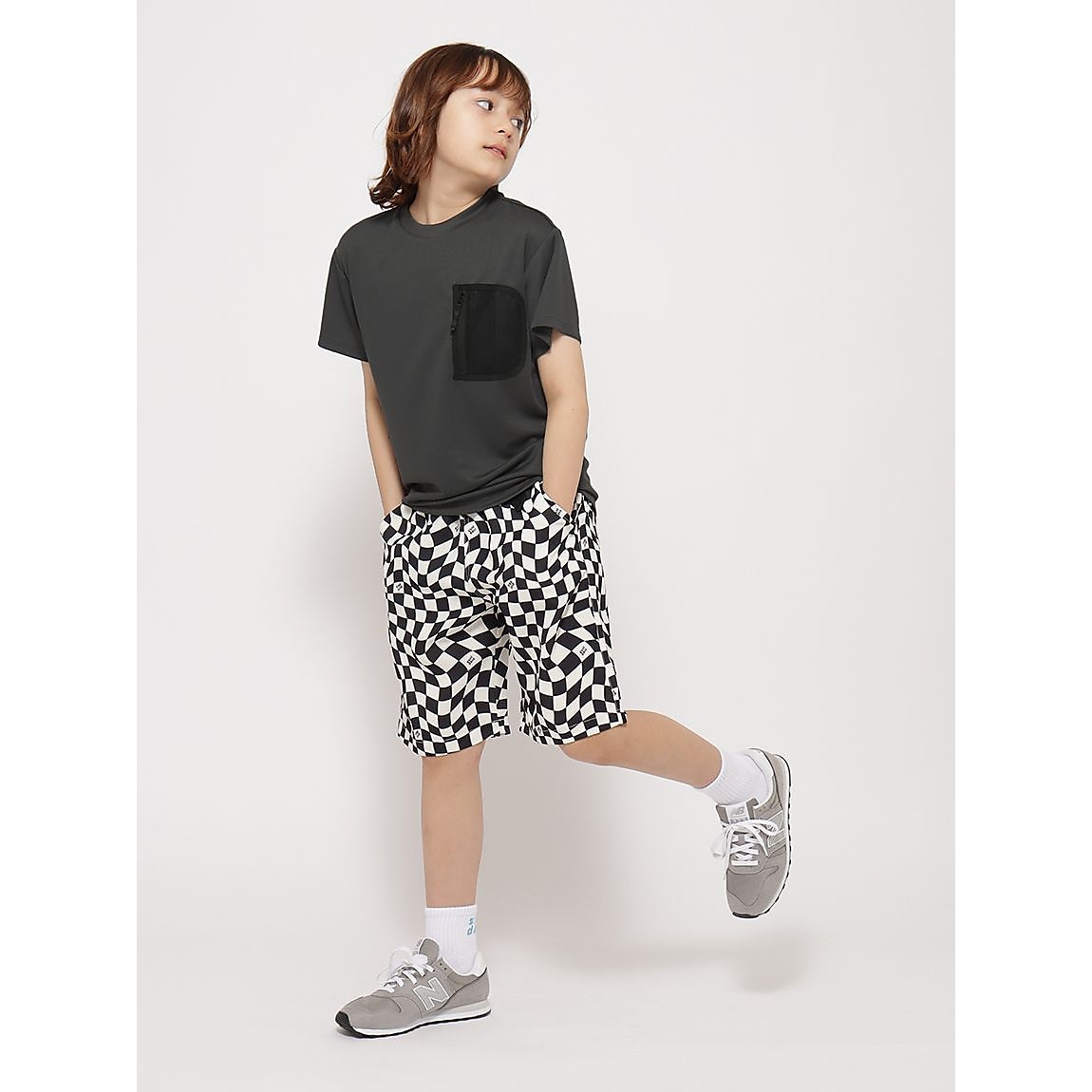 PEメッシュスムース メッシュポケットTシャツ JUNIOR