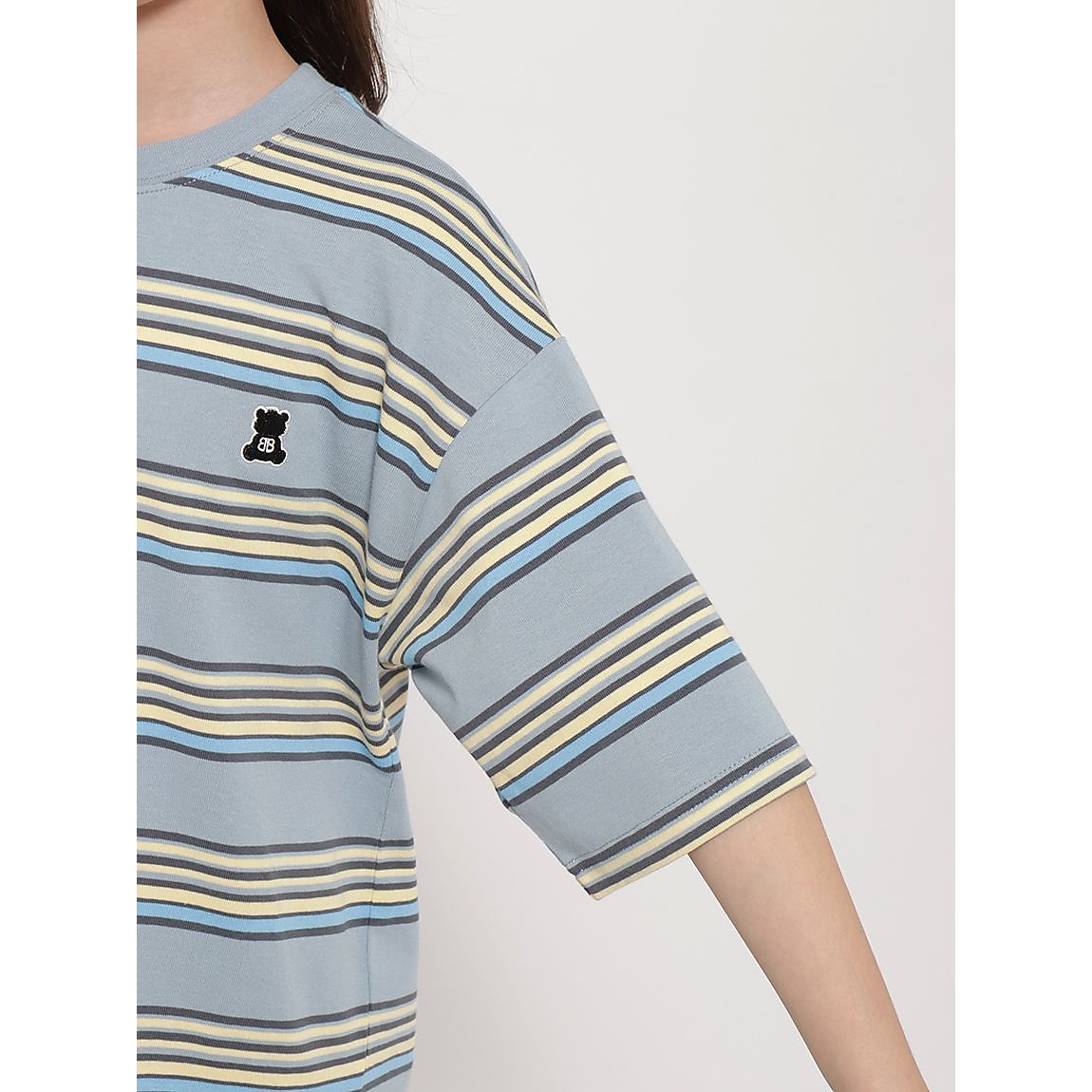 「Berry Bear」シリーズ マルチボーダーTシャツ JUNIOR