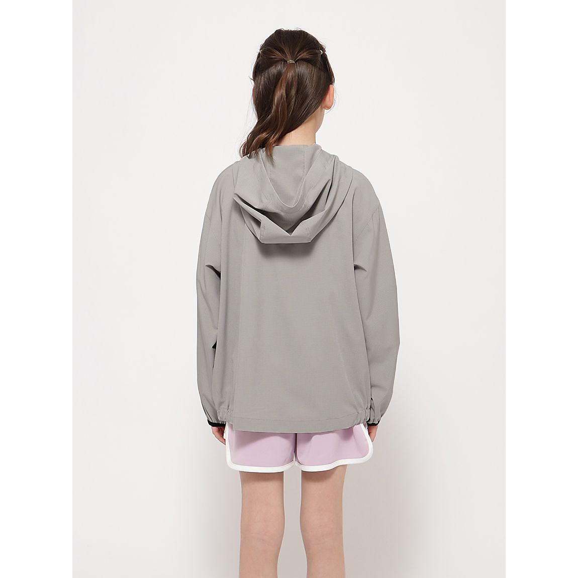 ソフトナイロンストレッチ フーディージャケット JUNIOR