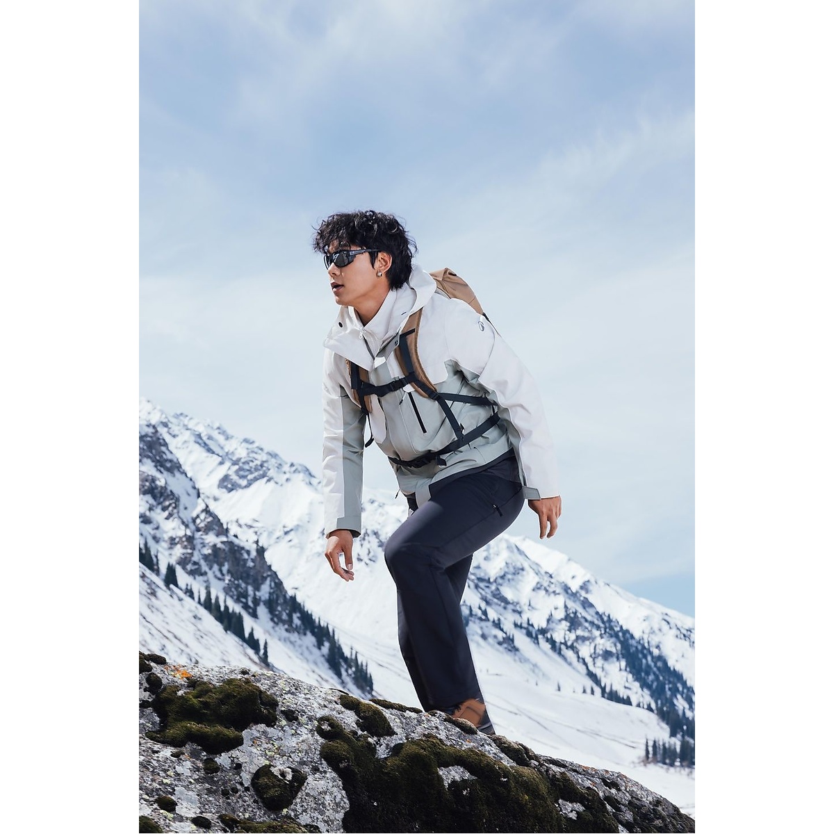 QUECHUAメンズジャケットウォーム3WAY NH500 BEG