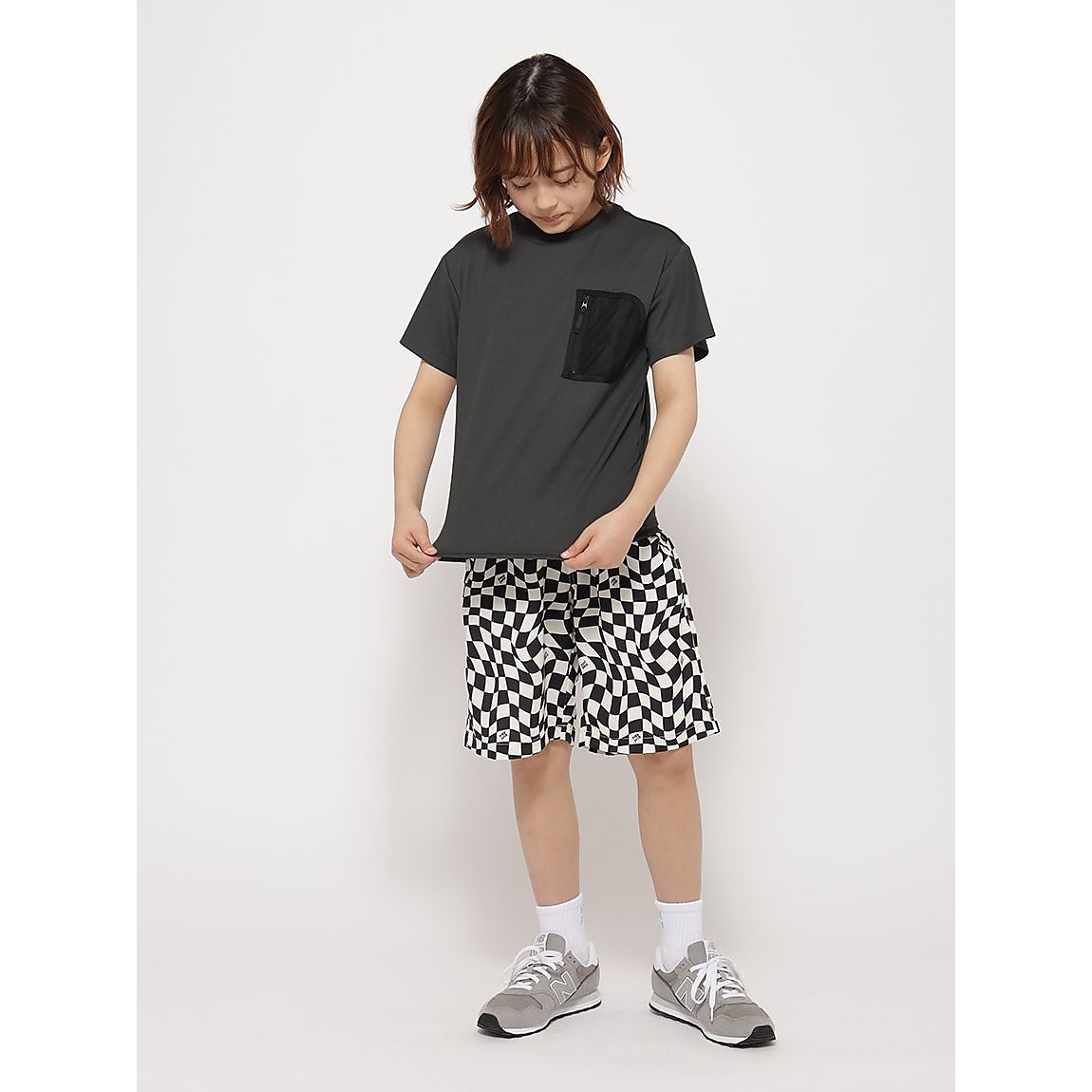 PEメッシュスムース メッシュポケットTシャツ JUNIOR