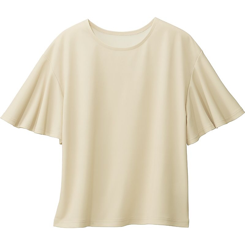 PLWAQAシャネツフレアスリーブレデIVO M