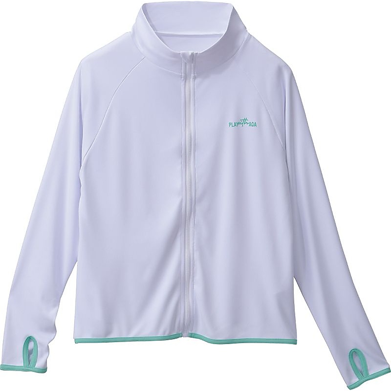 PLWAQAラッシュジップロングジュニア WHT 150