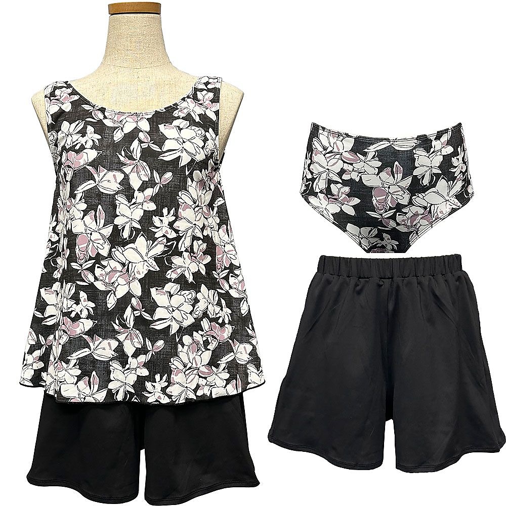 フレアタンキニショートパンツ付3点セット