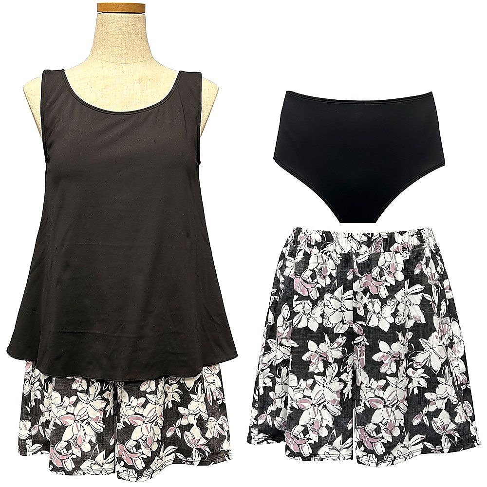 フレアタンキニショートパンツ付3点セット