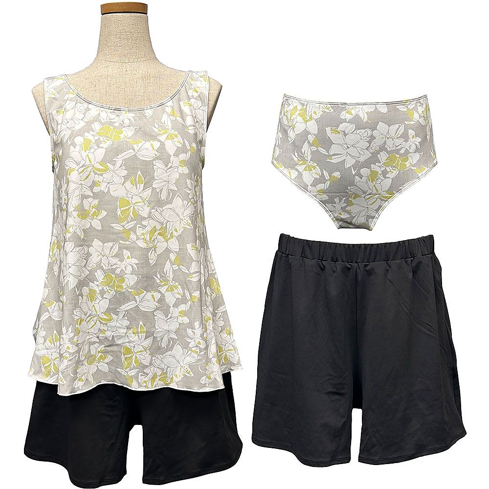 フレアタンキニショートパンツ付3点セット