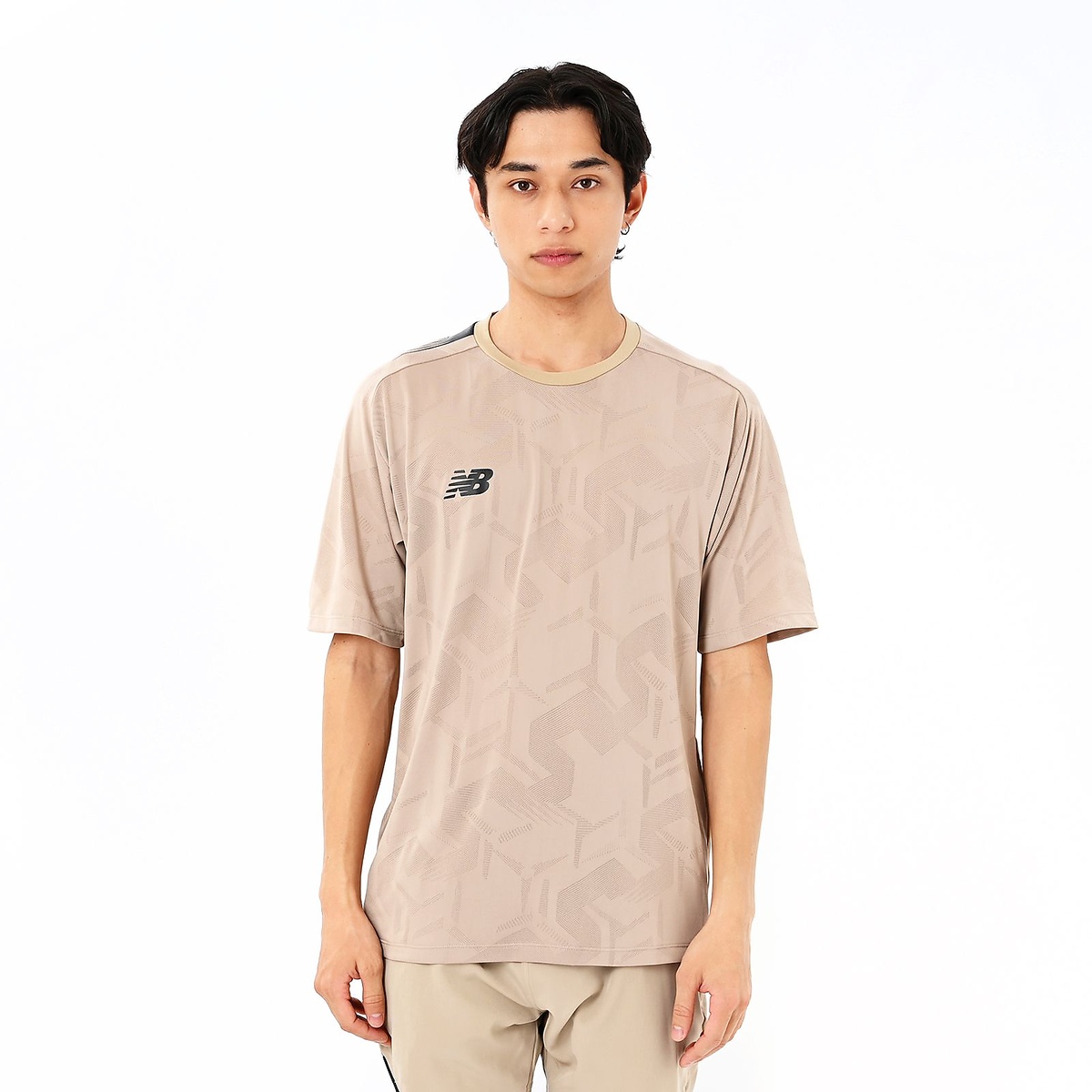 Black Out ジャガードメッシュニットショートスリーブTシャツ