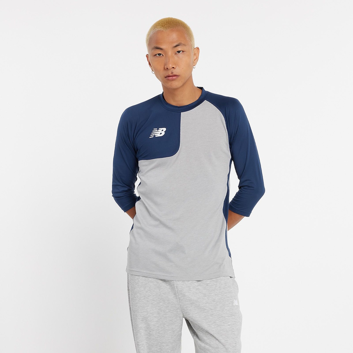 ベースボールアシンメトリー ロングスリーブトップ(右投げ用)