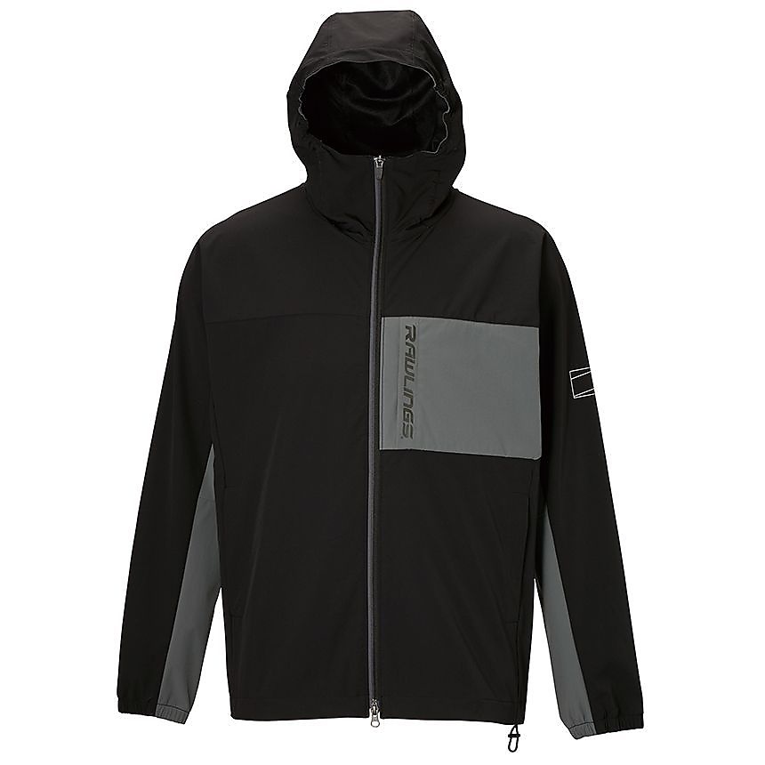 BLACK LABEL(ブラックレーベル)フルジップウインドジャケット-ブラック