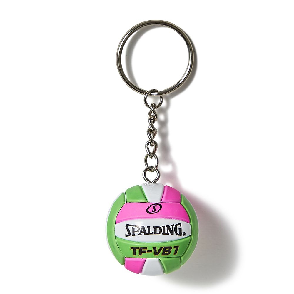 バレーボール キーチェーン ピンク×グリーン