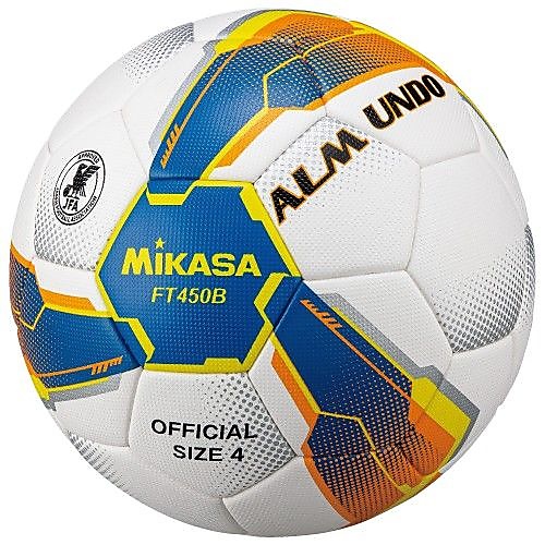 MIKASAミカサ - サッカー4号ALMUNDO 検定球 貼り 青黄 FT450B-BLY/メガ