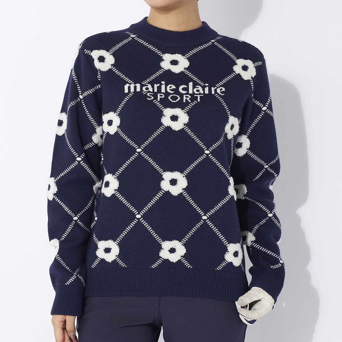 マリ.クレール クルーネックセーター