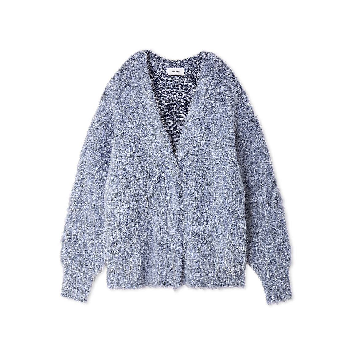 シャギーニットVネックカーディガン
