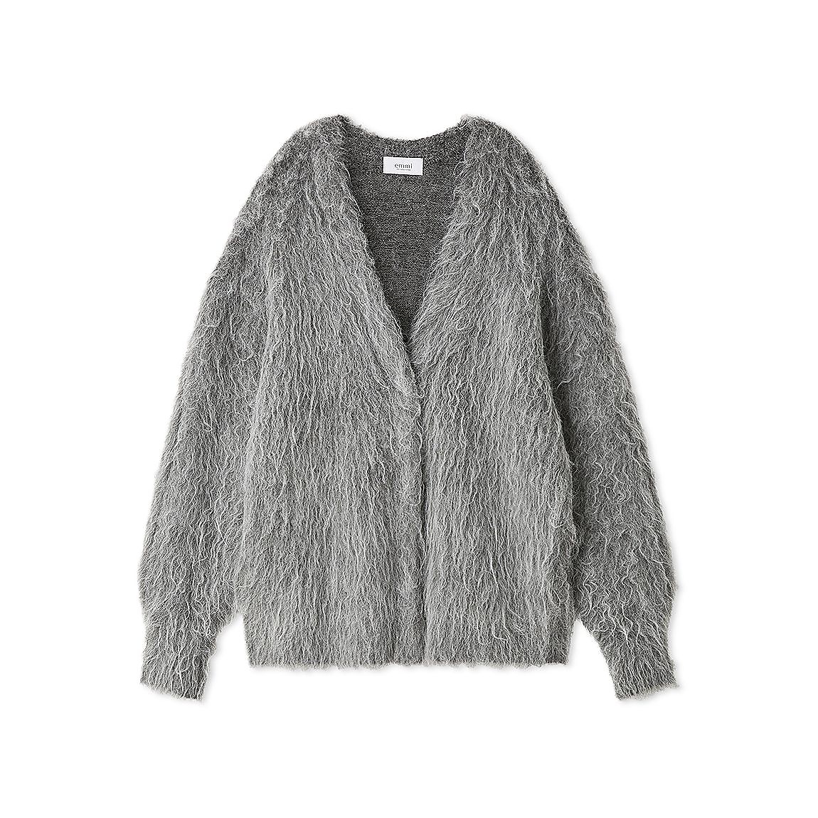 シャギーニットVネックカーディガン