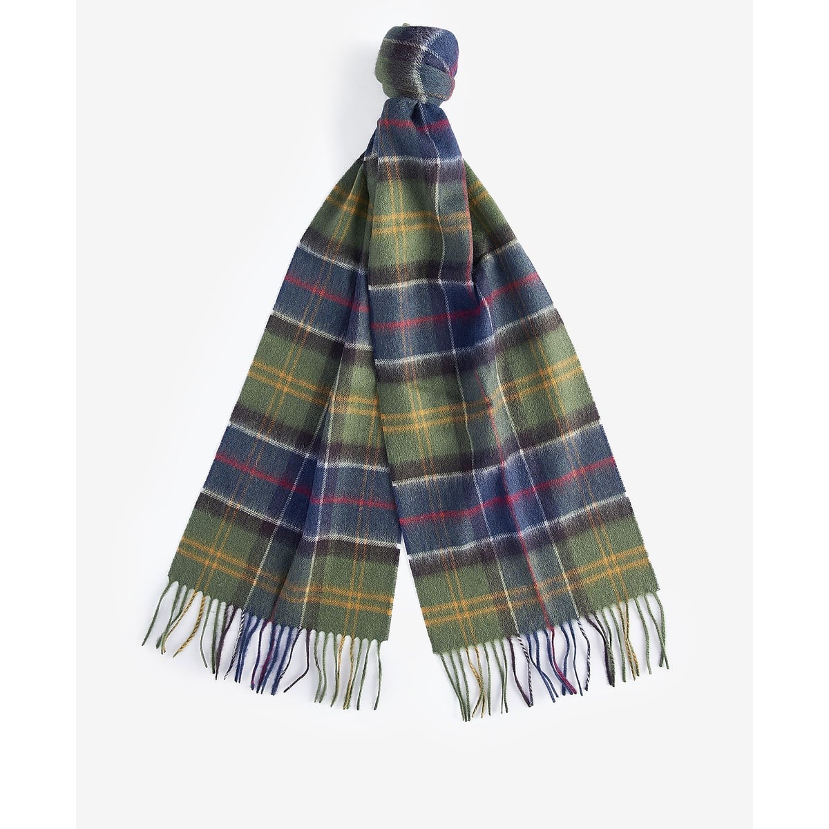 barbour wool cashmere tartan scarf