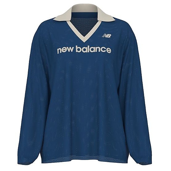 メッシュジャージロングスリーブトップ